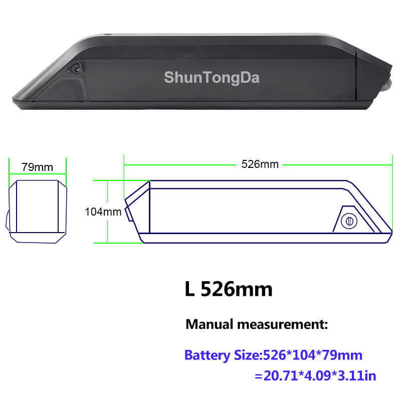 RECEÇÃO Kirin Ebike Bateria 48V Lado aberto Ebike Battery 52V 17.5AH para Cruiser Magicycle Cruiser Pro Vtuvie Sn100 Ebike Bateria