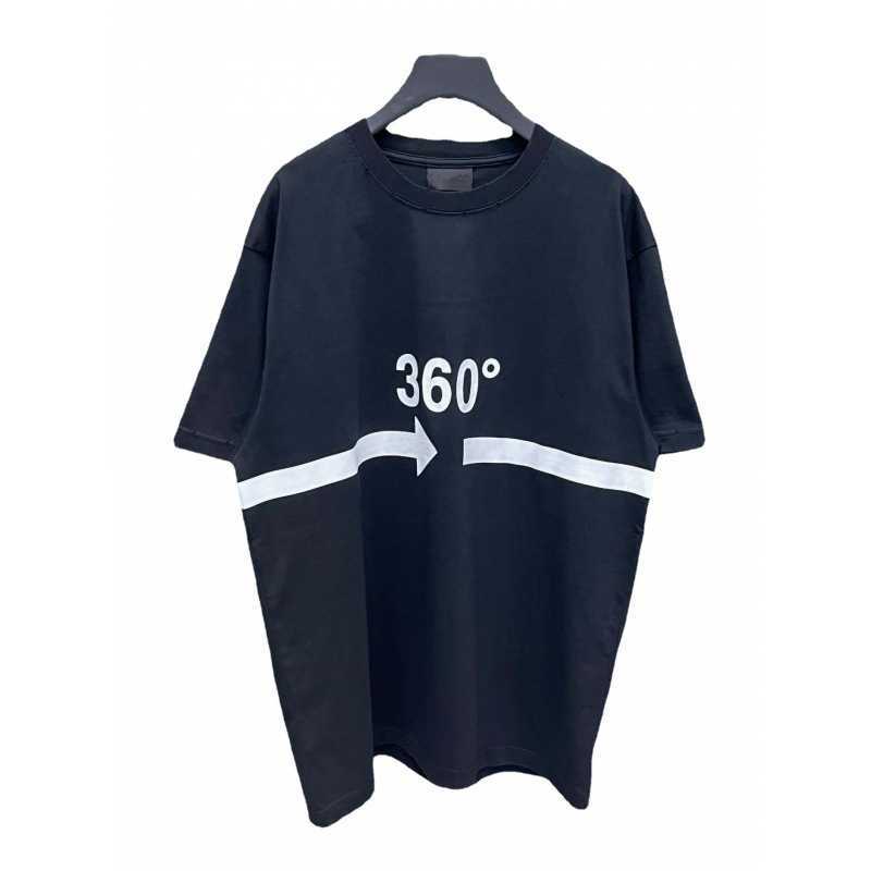 Maglietta da donna di design di lusso Shirt House 360 Digital White Stripe Arrow Stampa T-shirt manica girocollo ampia uomo donna