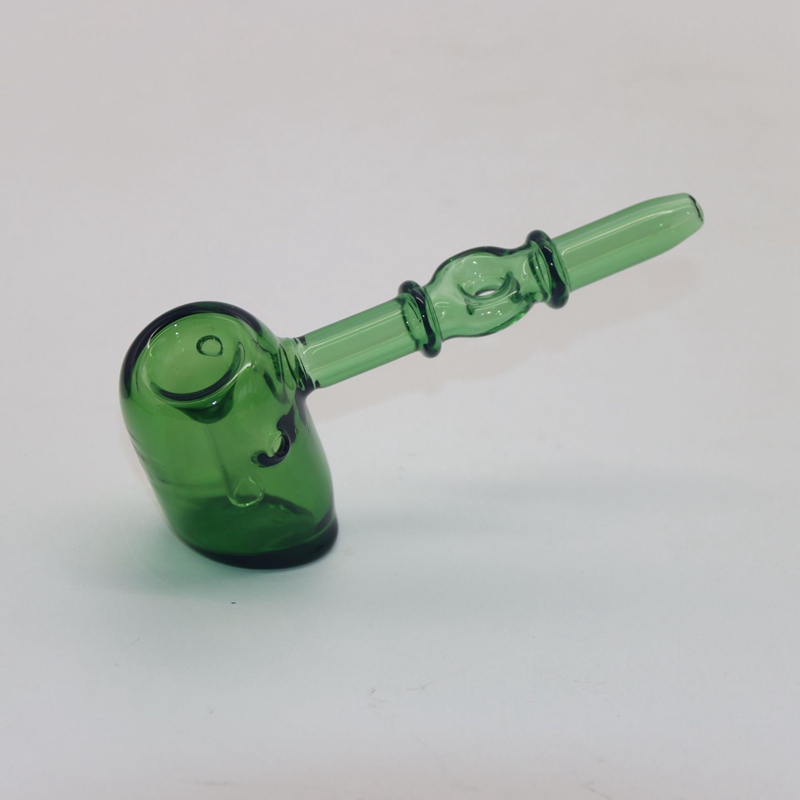 Cool Colorful Ring Pyrex Thick Glass Pipes Bubbler Filter Portable Dry Herb Tobacco Smoking Bong Holder Innovative Waterpipe Hand Tube DHL