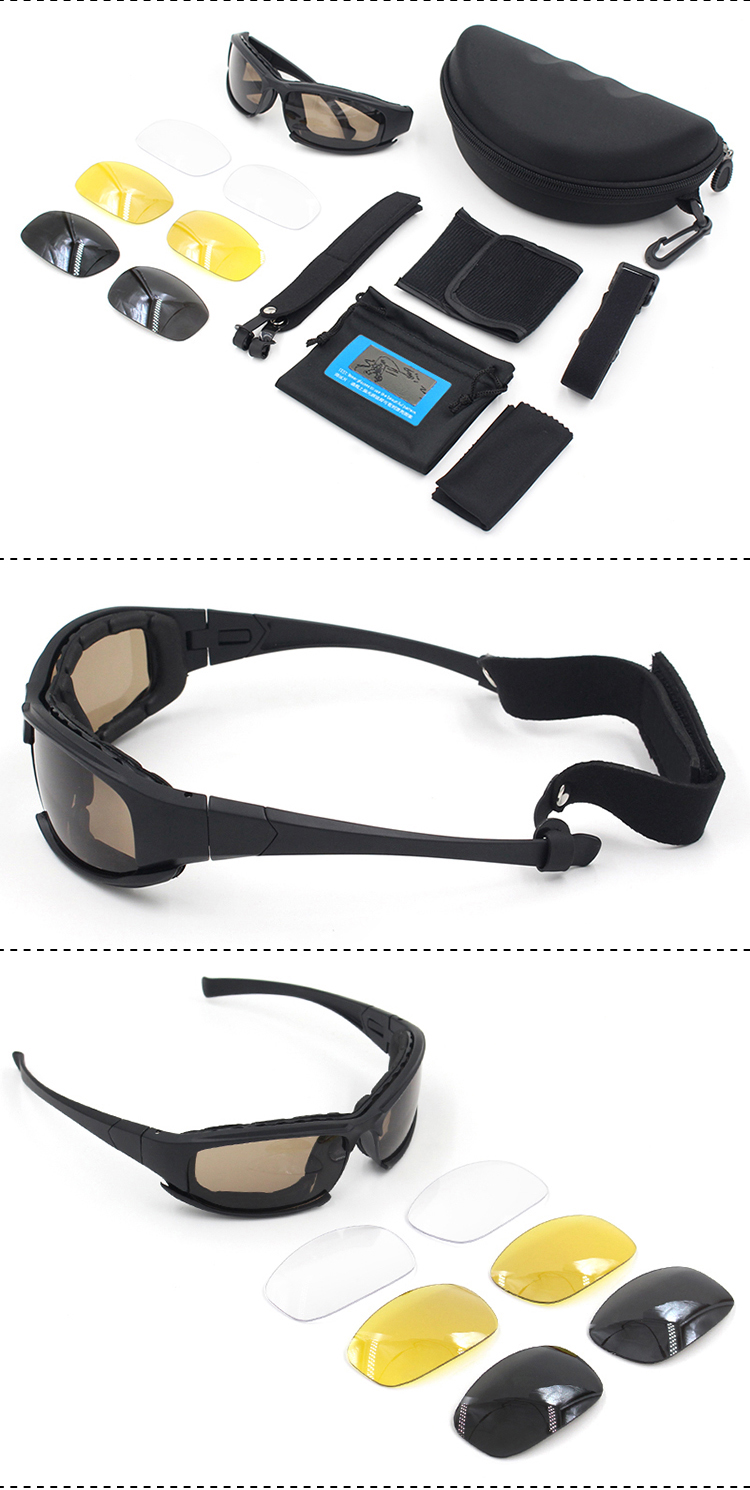 屋外の風の眼鏡、フロントガラス、バイクに乗って偏光メガネ、近視用の戦術的なゴーグル、CS戦術メガネが利用可能