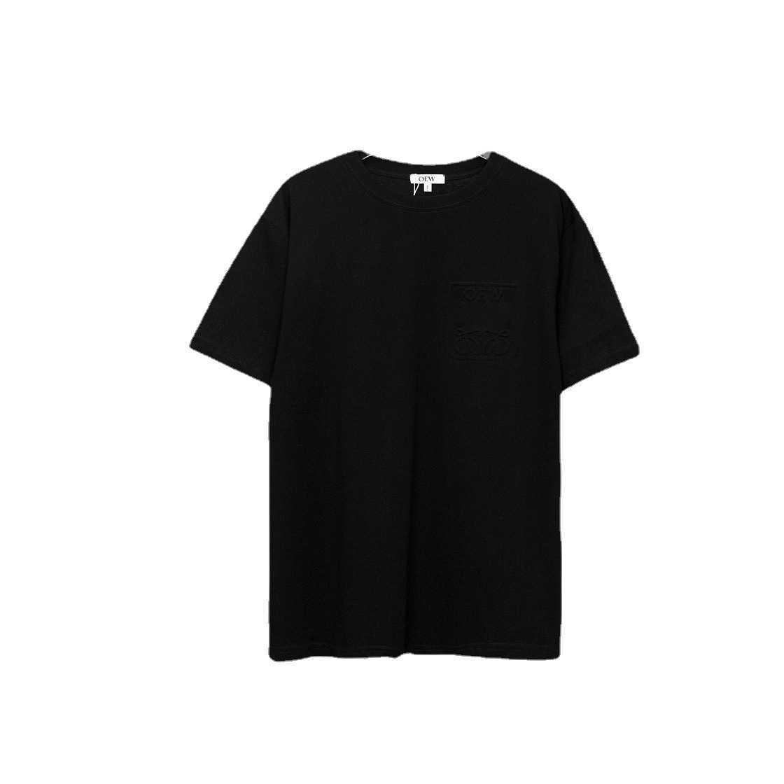 Tasarımcı Kadın Giysileri% 20 İndirim Gömlek Doğru Spring Street Luojia 23SS 3D Kabartmalı rahat konfor OS LOOL SLEVE T-Shirt