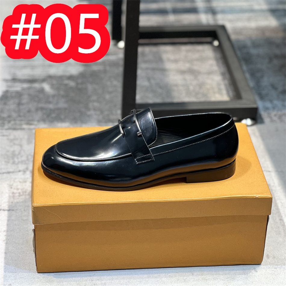 10 Model Men's Wygodne modne luksusowe luksusowe buty z prawdziwą skórzanymi butami codzienne mokasyny biznesowe buty formalne poślizg na designerskich mężczyznach sukienka buty obuwie