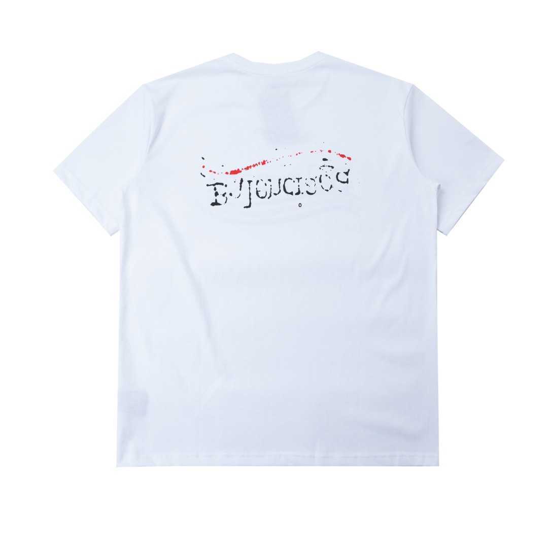 Designer T Shirt Shirt High Edition 23 Early Spring Sleeve T-Shirt Coke Wave Graffiti Trycktrendälskare