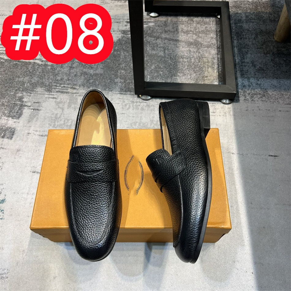 21 Model äkta läder lyxiga män skor vår mode läder män loafers lägenheter nya högkvalitativa designer klänningsskor för män som kör skor storlek 38-45