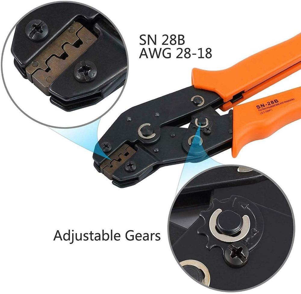 Tang SN28B+dupont crimping tool pliers terminal ferrule crimper wire hand tool set terminals clamp kit tool