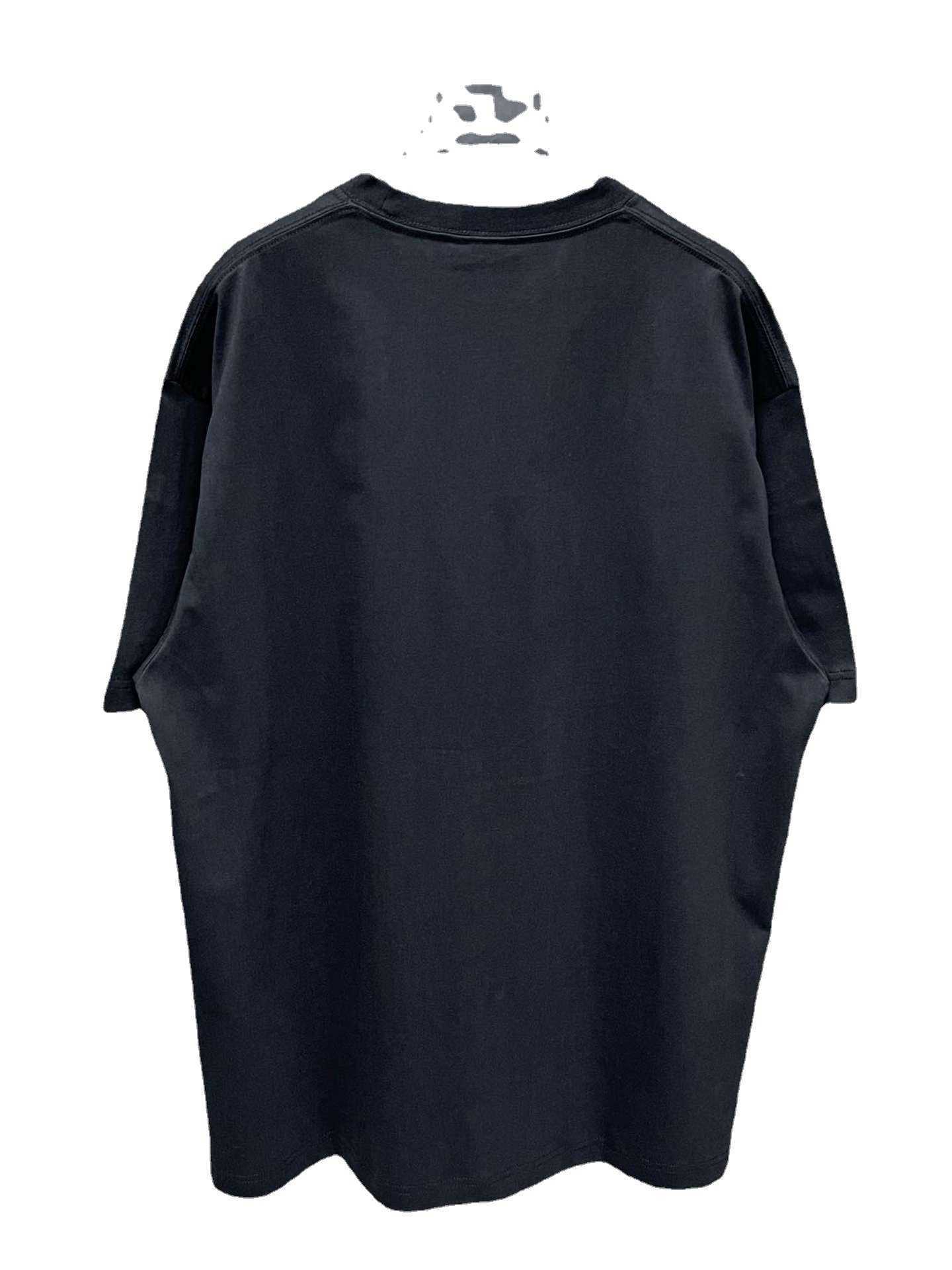 Designer Summer Women T Shirt Shirt High Edition 2023 Zomer Familie Authentieke spiegelbrief Afdrukpaar Sleeve T-shirt