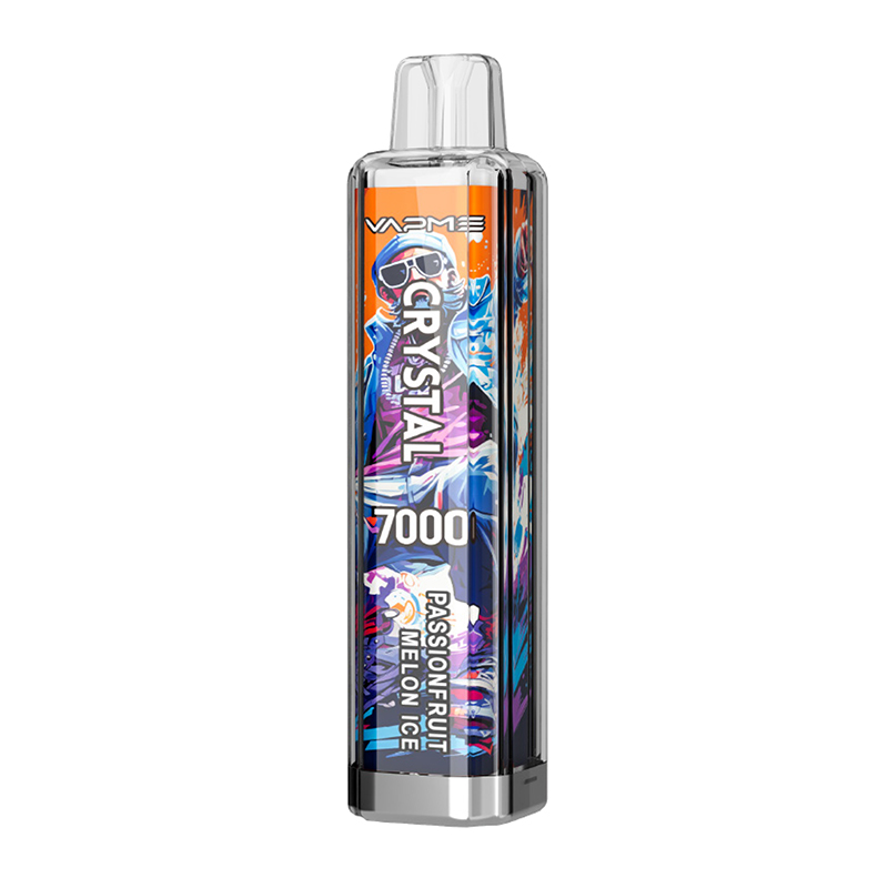 Original VAPME Crystal 7000 Puffs Einweg-Vape Pen Puff 7K Mesh Coil wiederaufladbare E-Zigaretten 18 Geschmacksrichtungen 0% 2% 3% 5% Vapers Verdampfer