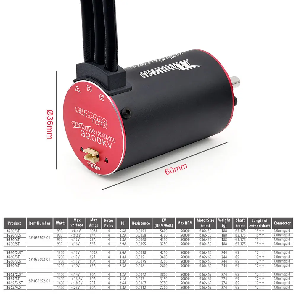 로켓 v2 3660 4250kv 3600kv 3200kv 2800kv 브러시리스 모터 60a 80a esc w/ 프로그램 카드 콤보 1:10 RC 자동차 보트 드론