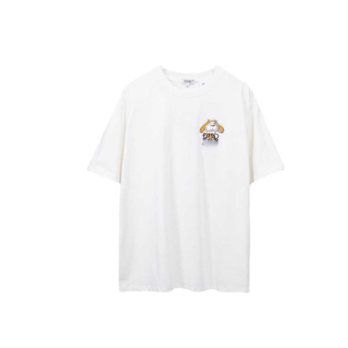 Designer New Women T-Shirt Shirt La versione corretta della versione dell'anno Street Trend Luojia 23SS ricamato da Castle's Mobile Castle OS Castle Sleeve T-shirt