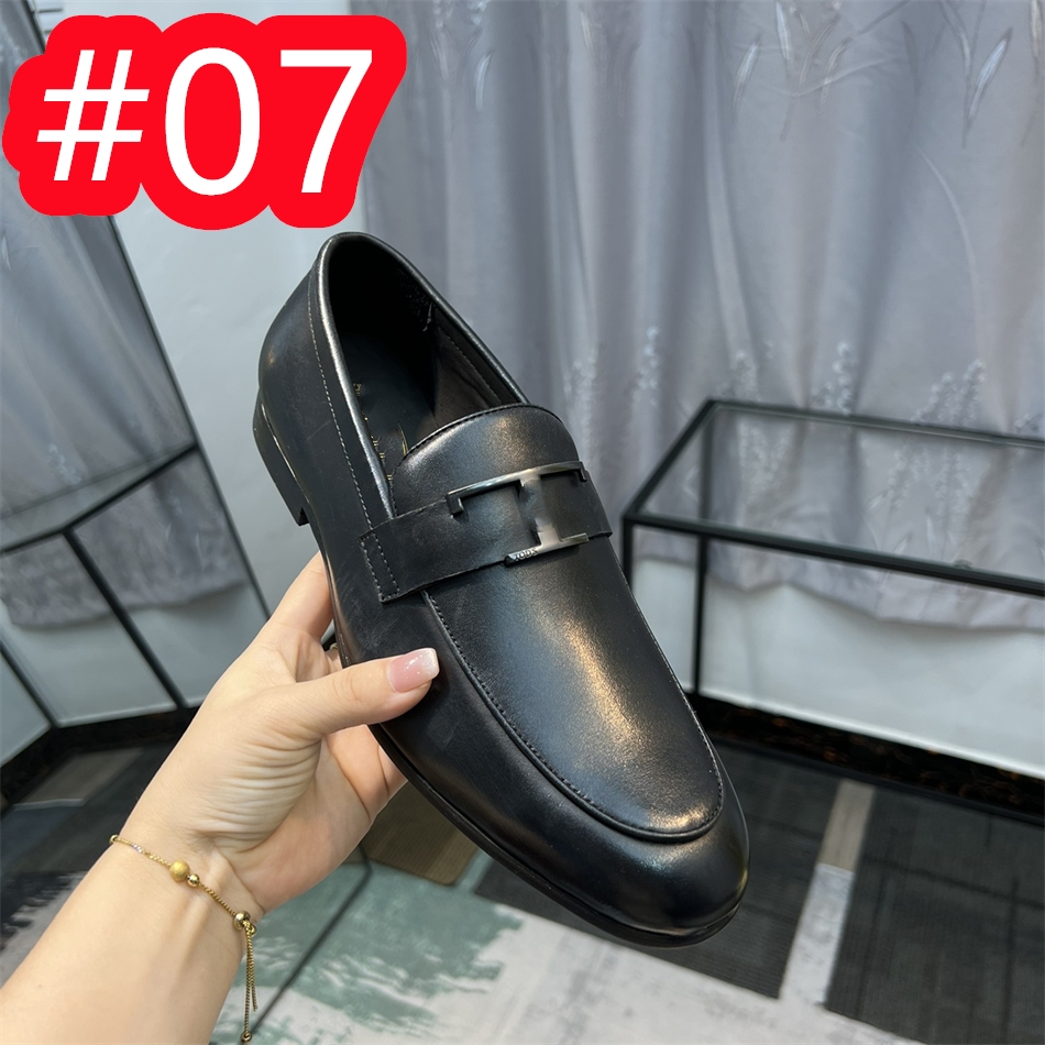 21 Modèle En Cuir Véritable Luxueux Hommes Chaussures Printemps Mode En Cuir Hommes Mocassins Appartements Nouvelle Haute Qualité Designer Chaussures Habillées Pour Hommes Chaussures De Conduite Taille 38-45