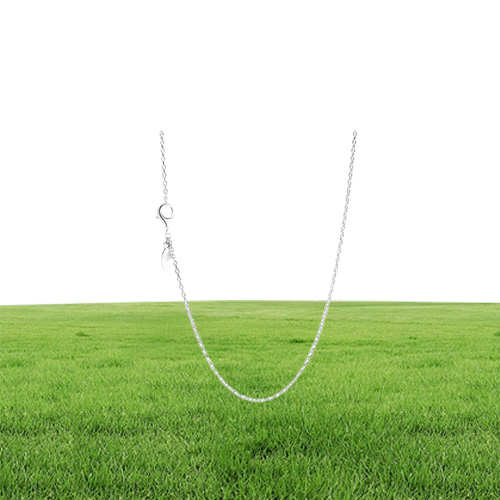 Higt Quality 925 Sterling Silver Signature Circle Pendant Necklace Fit Charm Beadsディスク18KローズゴールドチェーンJewerly1863343