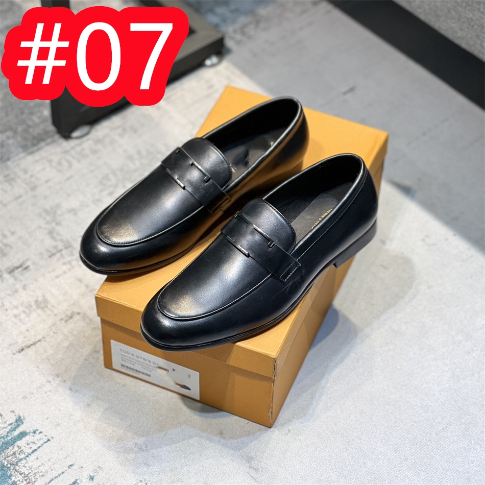 21 Model äkta läder lyxiga män skor vår mode läder män loafers lägenheter nya högkvalitativa designer klänningsskor för män som kör skor storlek 38-45