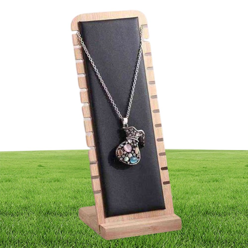 Présentoir de bijoux en bambou, collier, support de vitrine à chevalet Multiple en bois 6690451