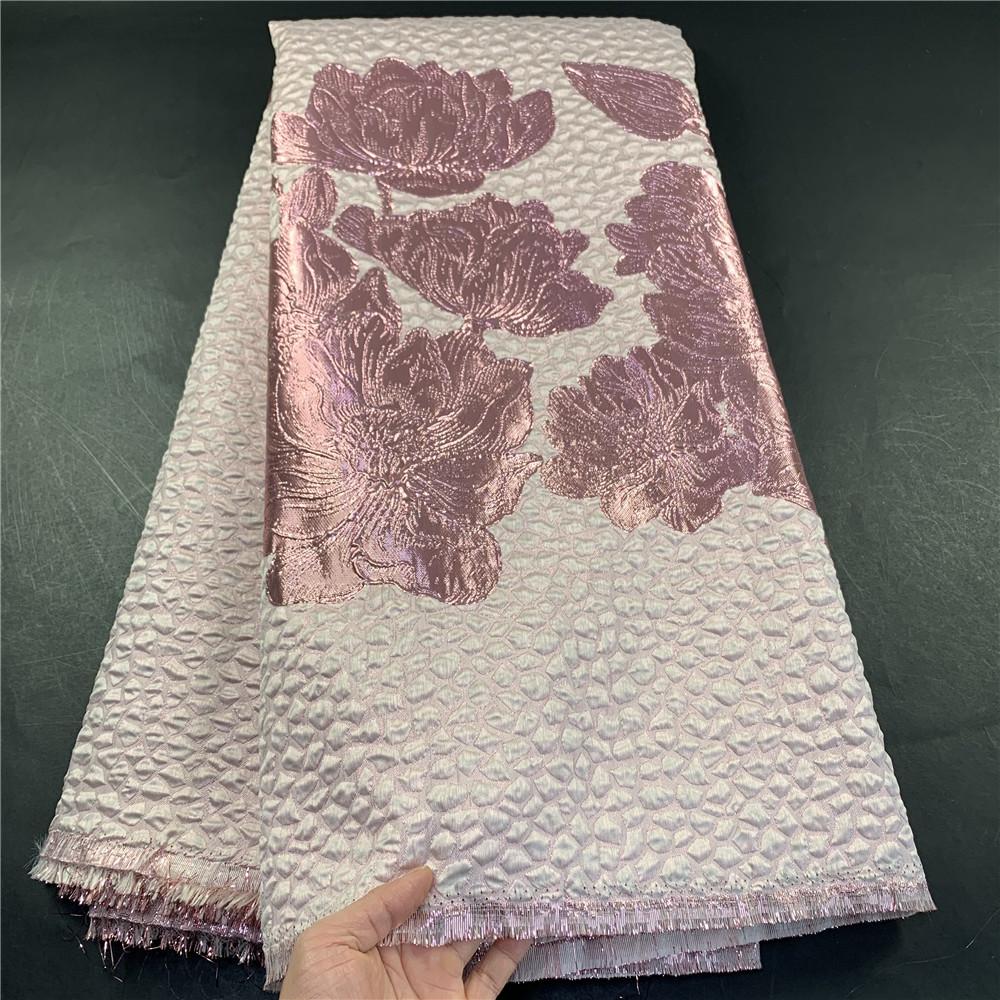 Fabric 2022 High Quality African Nigerian Tulle Lace Fabric For Sewing Swiss Organza Embroidery Guipure Party Dress Damask 5Yard