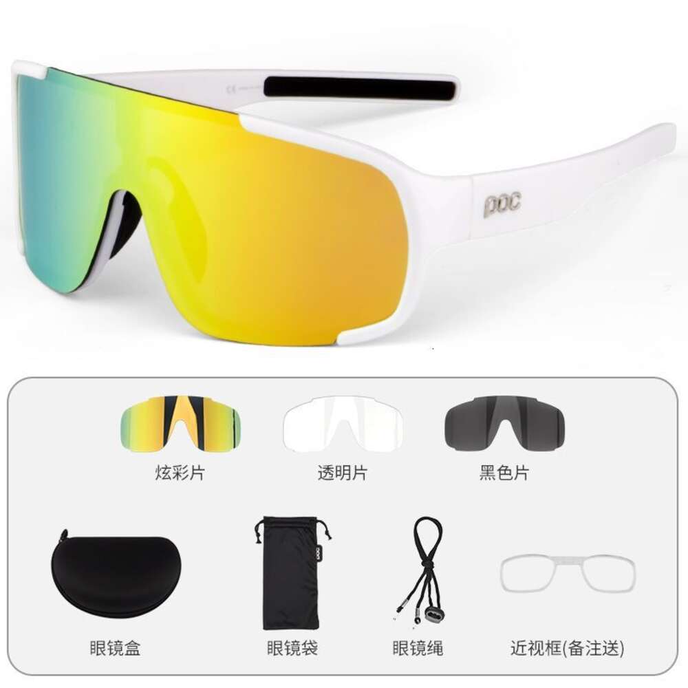 Mens Sunglasses Designers Três Lente Ciclismo Óculos POC Óculos Ao Ar Livre UV Resistente Correndo e Pesca Sports Sunglasses