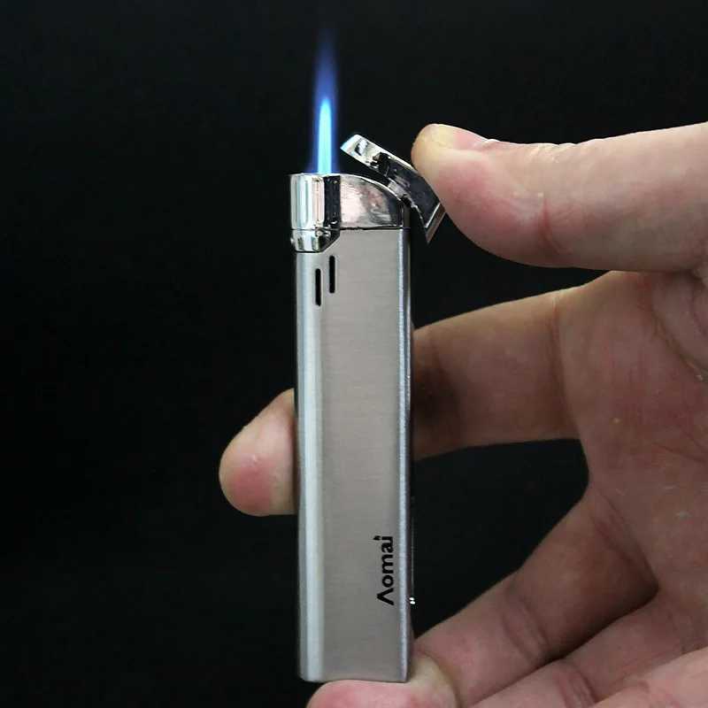 Mini torche mince Turbo briquet métal Butane cigare gaz Cigarette 1300 C coupe-vent accessoires pour fumer