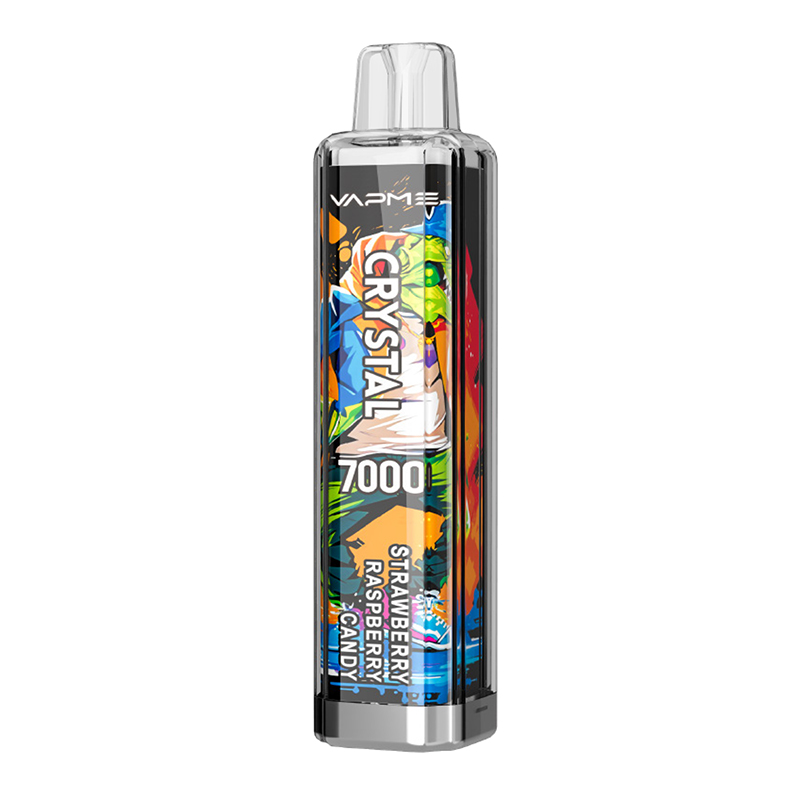 Original VAPME Crystal 7000 Puffs Descartáveis Vape Pen Puff 7K Malha Bobina Recarregável E Cigarros 18 Sabores 0% 2% 3% 5% Vapers Vaporizadores