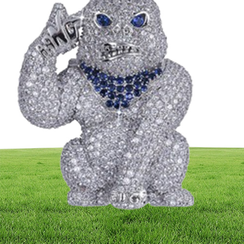 Iced Out Big Pendants Designer Sieraden Hip Hop Bing Monkey Hanger Luxe ketting Cubaanse linkketen Gorilla Animal Men Women ACCE4745693