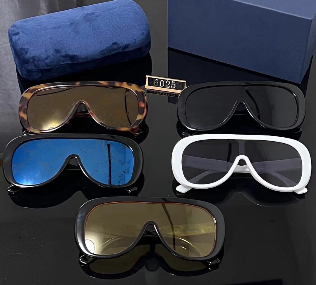 2023 مصمم نظارة شمسية الصيف في الهواء الطلق شاطئ نظارات شمس الموضة الإطار الكامل طراز شمسي الرجال 6 ألوان جودة جيدة 6025