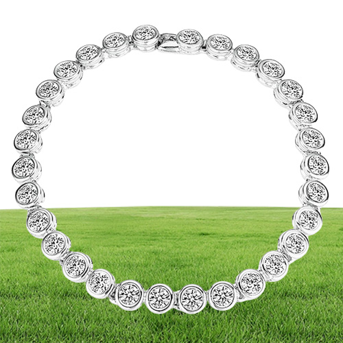 Yoursfs CZ Tennis Bracelet Round Cut Cubic Zirconia Woman 18K Rose Gold Plated for Wedding Anniversary Gift 5742942