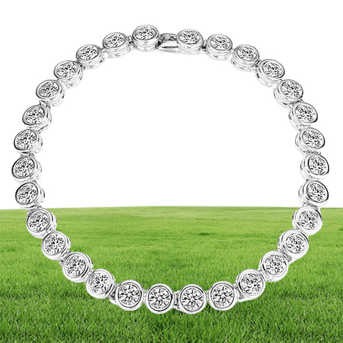 Yoursfs CZ Tennis Bracelet Round Cut Cubic Zirconia Woman 18K Rose Gold Poled For Wedding Anniversary Gift 5630772