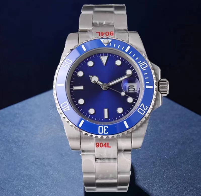 Relógio masculino designer relógio qualidade aaa 41mm aro de cerâmica relojes relógio de alta qualidade 316l aço inoxidável moda safira azul luminoso relógio à prova d'água fábrica reloj