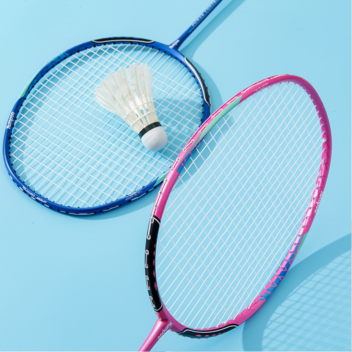 Autentica racchetta da badminton autorizzata interamente in fibra di carbonio, ultraleggera, professionale, durevole, singola e doppia racchetta KUMPOOO