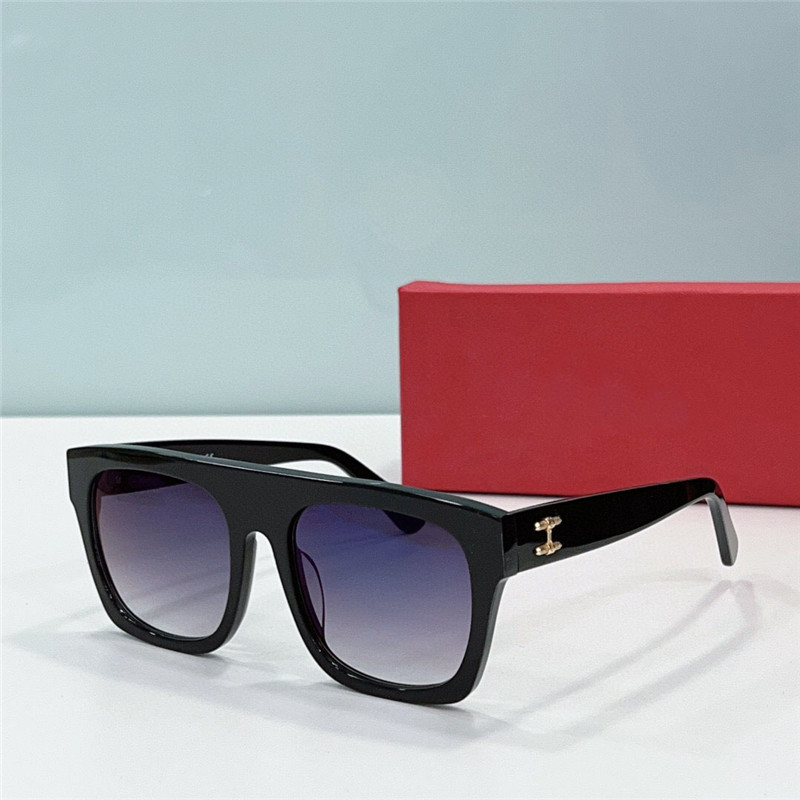 Neue quadratische Sonnenbrille im Modedesign 0438, klassischer Acetatrahmen, einfacher und beliebter Stil, vielseitige UV400-Schutzbrille für den Außenbereich