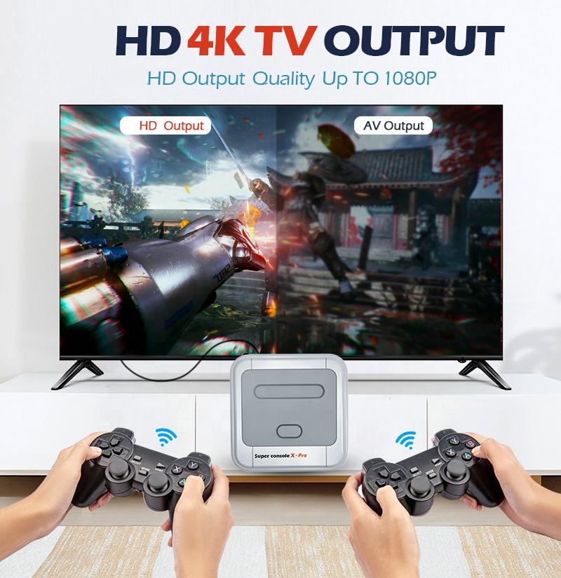 Meilleures consoles WiFi 30000 téléchargements de jeux Kid 4K HD TV Consoles rétro Super Console X Pro Console de jeu vidéo pour PSP/N64/DC/PS