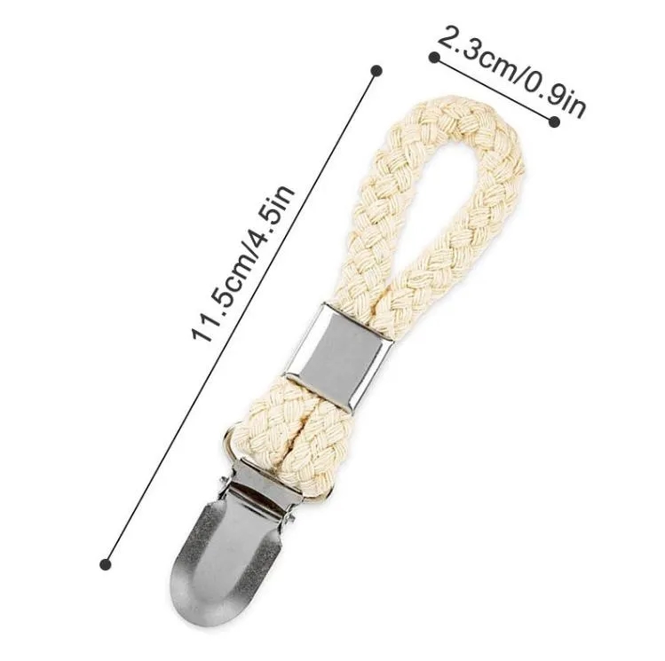 Pince à serviette de bain Organisateur de maquillage suspendu robuste Pinces à vêtements en boucle de coton tressé en métal polyvalent dh8656