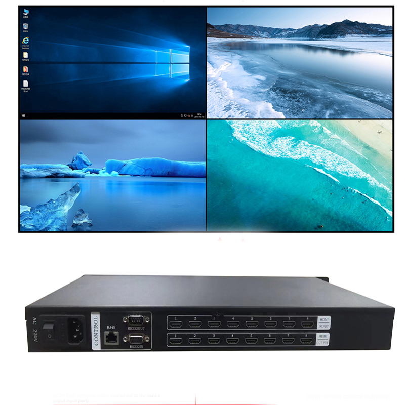 8x16 HDMI Matrix Switch 8x8 1080p HDCP 1.3 HDMI Matrix Switcher 4x4 مع واجهة المستخدم الرسومية والتحكم في التطبيق