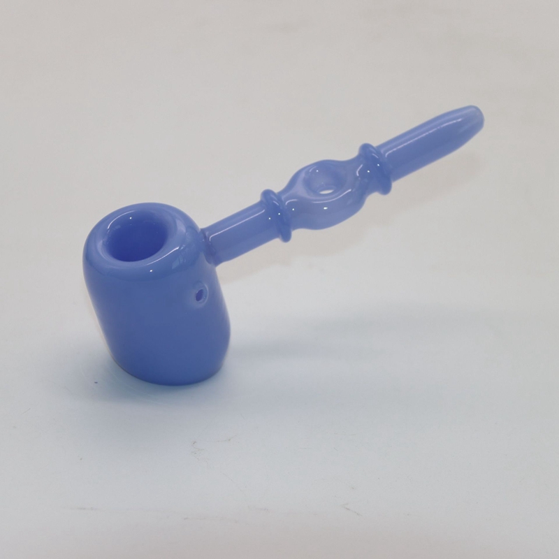 Cool Colorful Ring Pyrex Thick Glass Pipes Bubbler Filter Portable Dry Herb Tobacco Smoking Bong Holder Innovative Waterpipe Hand Tube DHL