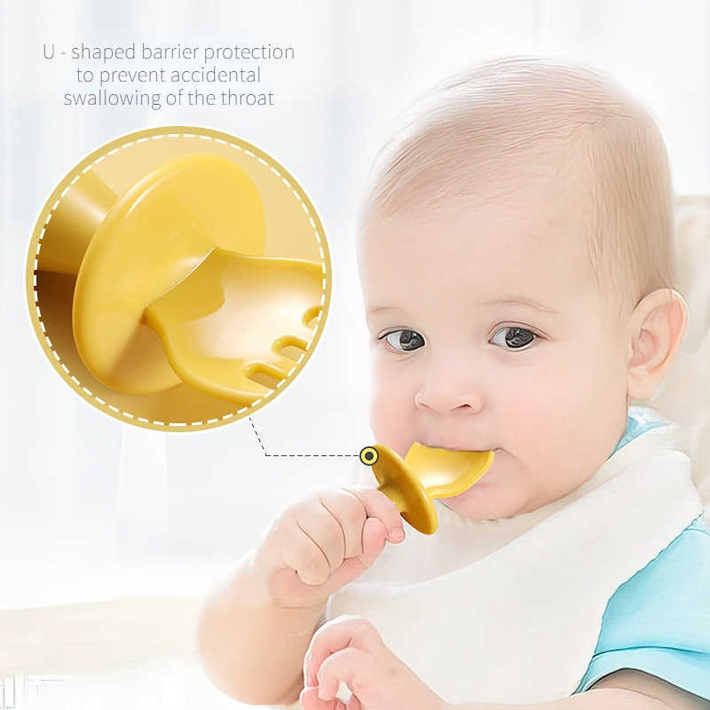 Utensílios de pratos de copos /conjunto Baby mini utensílios de colher colorida sólida
