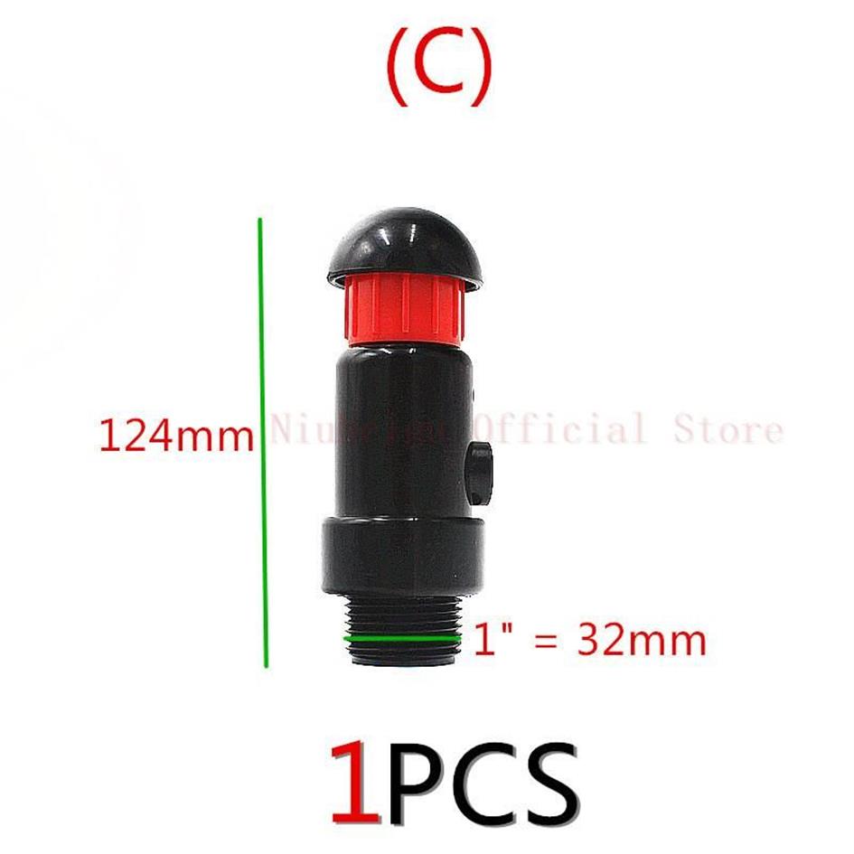 Equipamentos de rega 1/2/3/4/1 Válvula de alívio de vácuo de ar de plástico para instalações de gotejamento de irrigação Vent Micro D290o