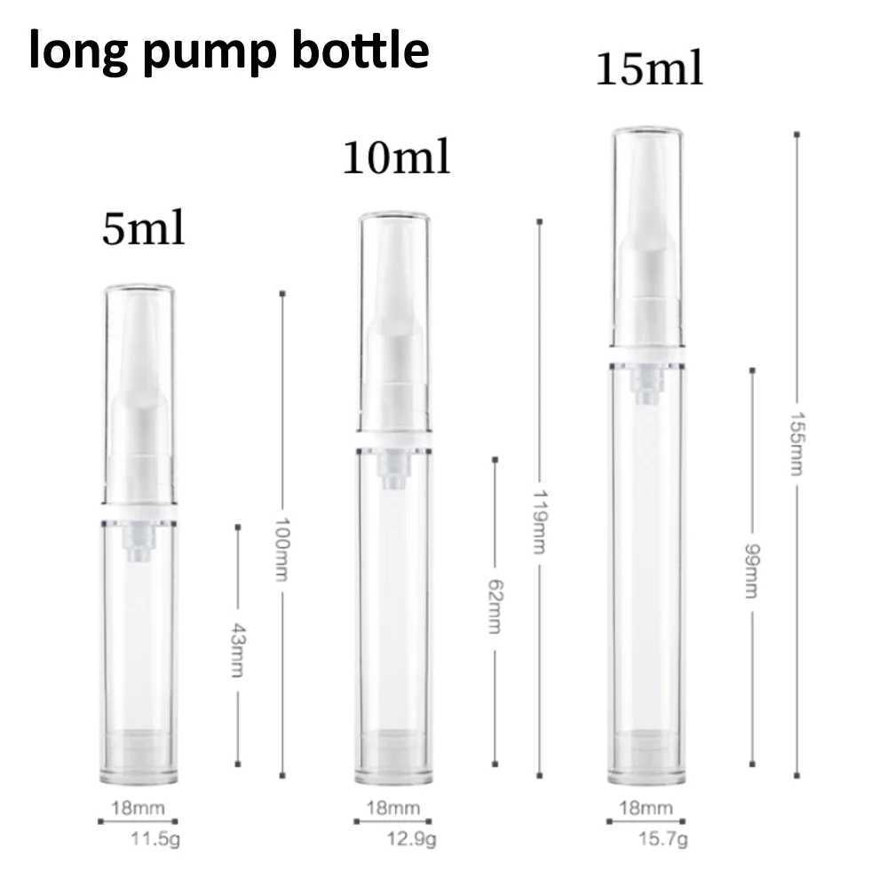 5/10/15ml Vacuümfles Druk Vloeibare Foundation Lotion Oogcrème Lege Hervulbare Cosmetische Container Draagbare Make-up Tool