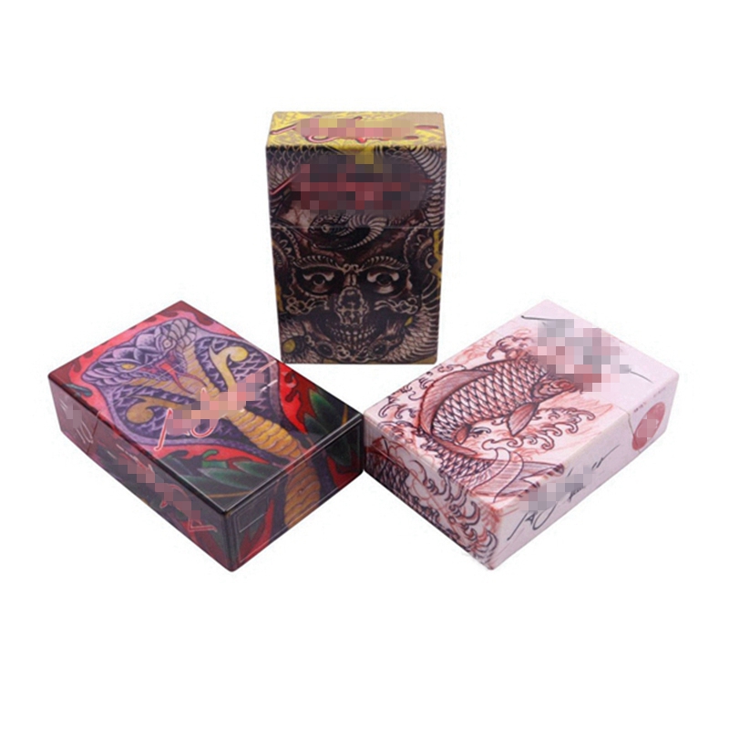 Motifs colorés Étui à cigarettes en plastique Herbe sèche Tabac Spice Miller Boîte de rangement Portable Lock Flip Stash Cases Conception innovante Porte-fumeurs Conteneur DHL