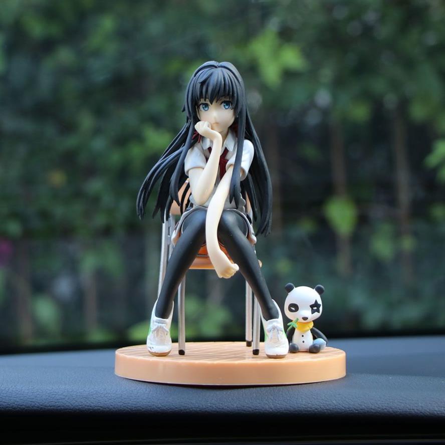 Enfeites de carro anime menina pvc material bonito pele de pêssego meu adolescente comédia romântica decoração automóvel para yukino t200117285q