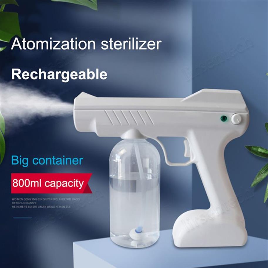 Handheld Pordless Nano Sprayler zimny maszyna z mgły opryskiwacz dezynfekujący mgły sprayu dezynfekcja anion Blue Light Nanometr Spray225d