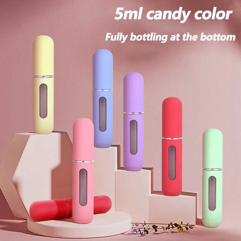 Mini bouteille de recharge de parfum couleur bonbon de 5ml, sous-embouteillage, vaporisateur à brume Fine, conteneurs cosmétiques rechargeables, atomiseur pour outil de voyage