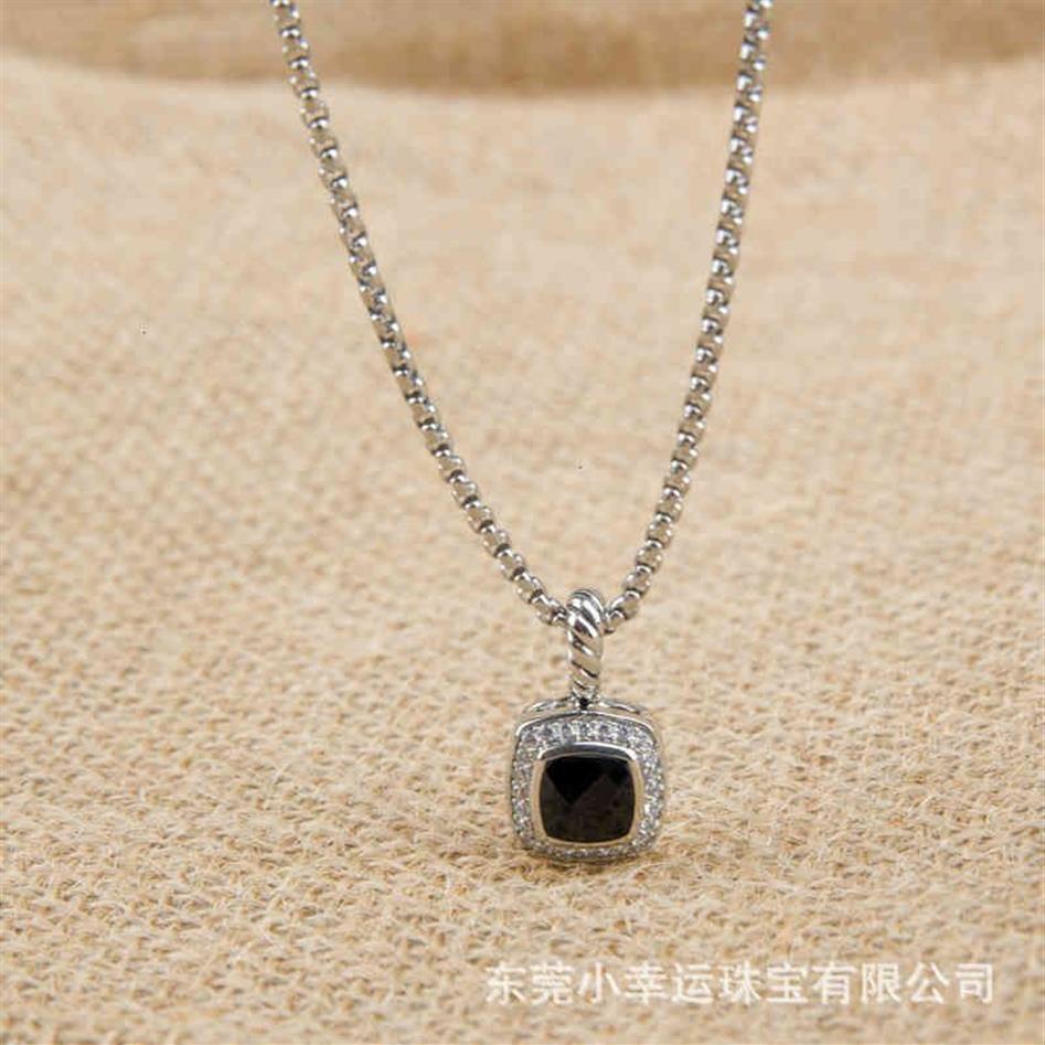 Diamond Pendant Necklaces Dy Jewelry Chain Necklace Designers Men Womens Fashion Black Onyx Petite Vintage Hip Hop Chain Pendants 267l