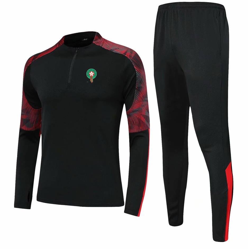 Marocko Running Tracksuits Set Män utomhus fotboll kostymer hem kit jackor pant sportkläder2982