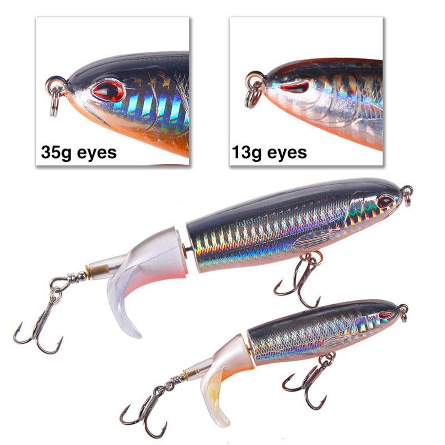 whopper plopper 10cm 14cm عائم لكل صيد إغراء الطعم الصلب الاصطناعي rocdbler دوار الذيل الصيد معالجة العيون ثلاثية الأبعاد 220409291A