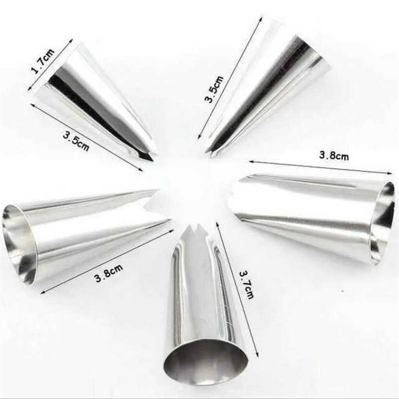 Nieuwe 's set bladeren Nozzles roestvrijstalen stalen glazuur Piping -spuitmondstukken Tips Paste tips voor cake decoreren Pastry Fondant Tools