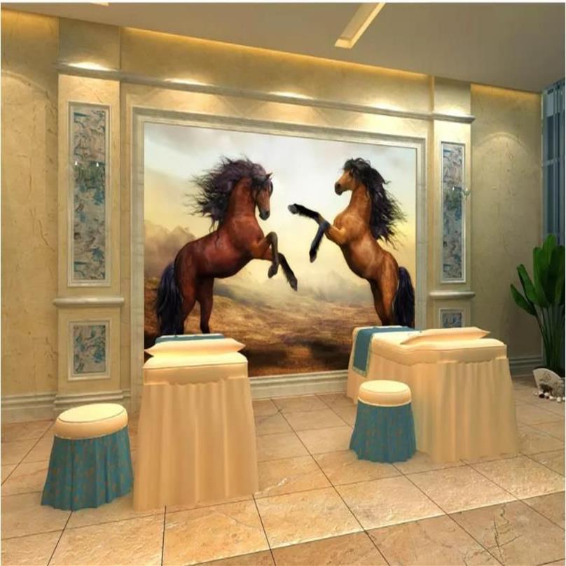 Cavalo espírito hd mustang mural 3d papel de parede 3d papéis de parede para tv pano de fundo278r