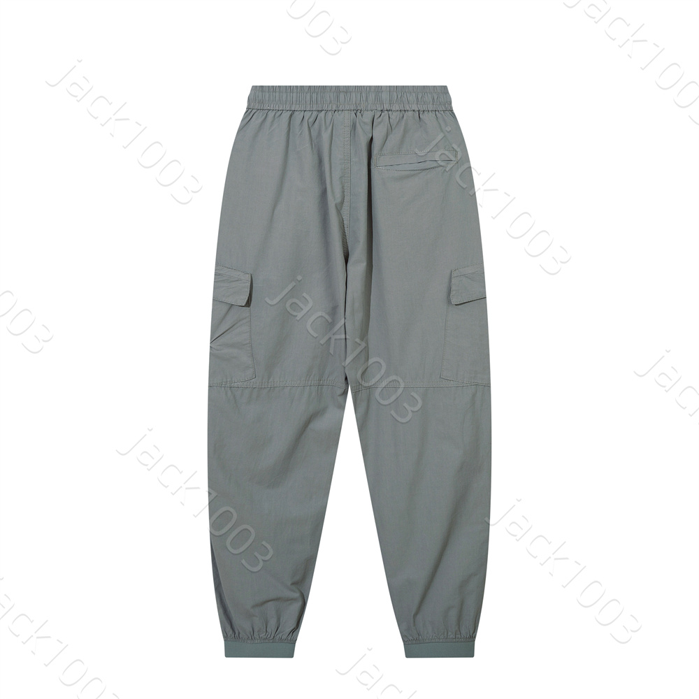 New ISLAND Frühling Baumwolle Basic Cargohose mit Kompass-Abzeichen-Stickerei STONE Lässige, lockere, lange Hosen-Jogginghose Übergroße Hip-Hop-Hose 02