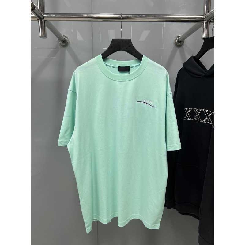 2023 New Women's High quality T-Shirt Shirt {Straight} Family Spring/Summer Embroidery Coke T-Shirt Round Neck Oversize Classic Sleeve