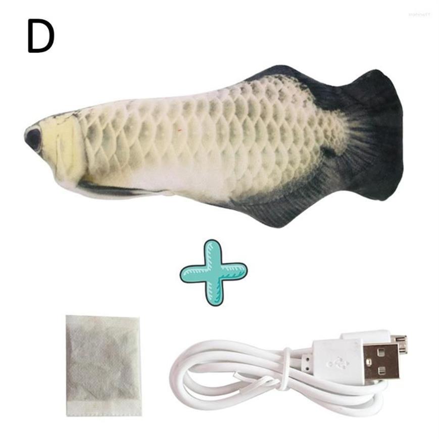 Giocattoli gatti 30CM Giocattolo elettronico animali domestici Simulazione di ricarica USB elettrica Pesce che rimbalza cani da masticare Giocare a mordere Supplies232Y