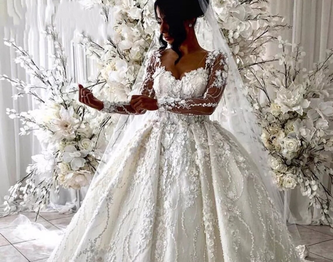 Свадебные платья трапециевидной формы, элегантные свадебные платья с аппликацией на плечах и шлейфом, свадебные платья для мам в Дубае, Vestidos