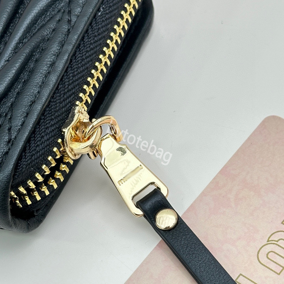 Luxury wallets MM purse with bag chain Designer men's Women Genuine Leather Wallet purse Discount original box card holder ladies cross body 10.5*10*3cm