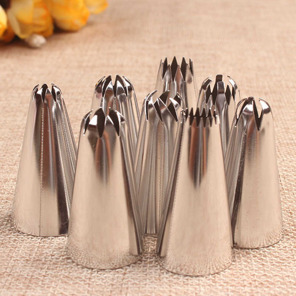 New Big Size Russian Pastry Icing Piping Nozzles Stainless Steel Decorating Tip Cake Cupcake Decorator Rose Accessories Kitchen